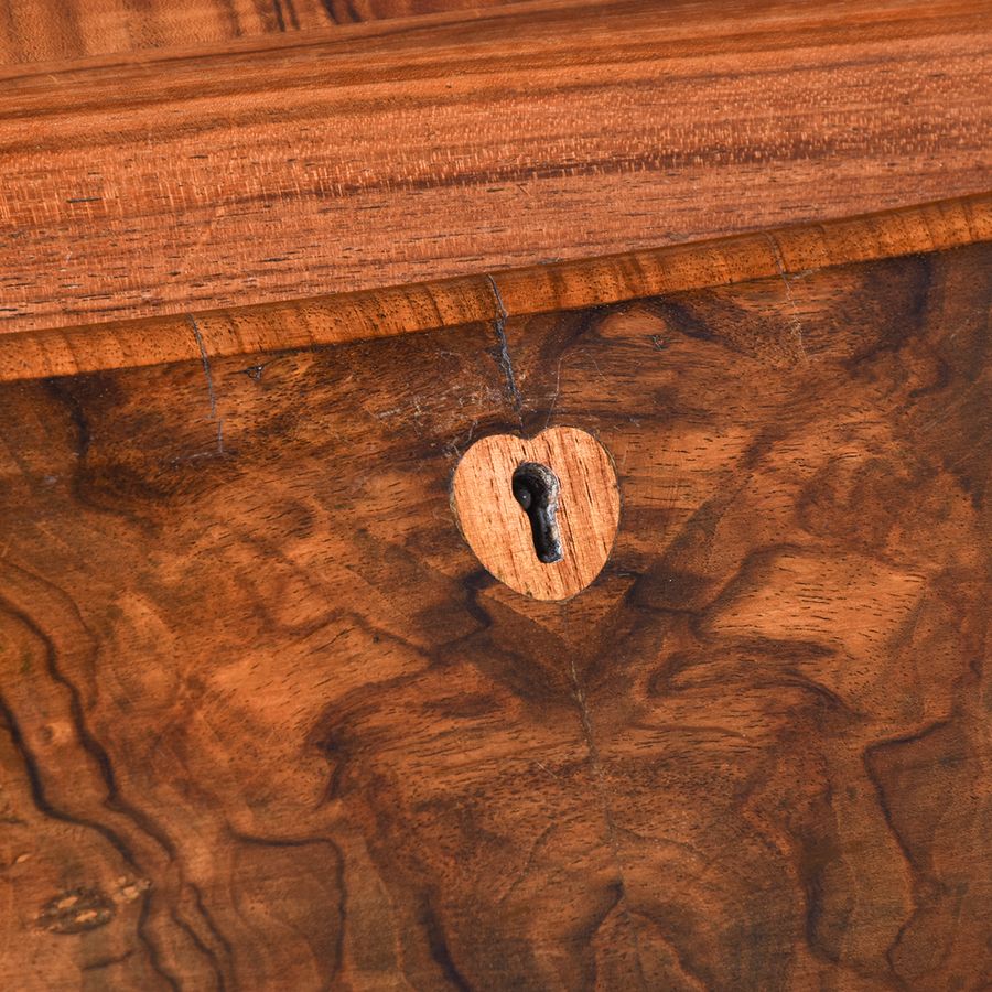 Antique Burr-Walnut Bureau by Whytock & Reid of Edinburgh