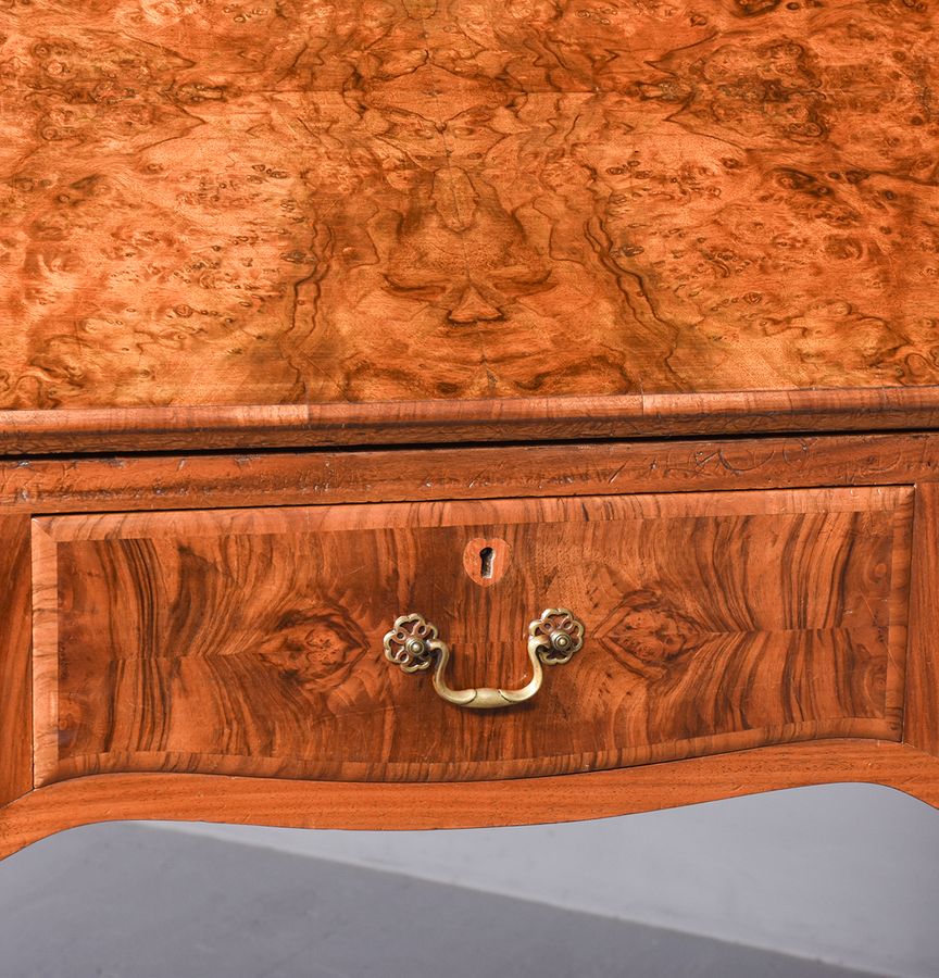 Antique Burr-Walnut Bureau by Whytock & Reid of Edinburgh