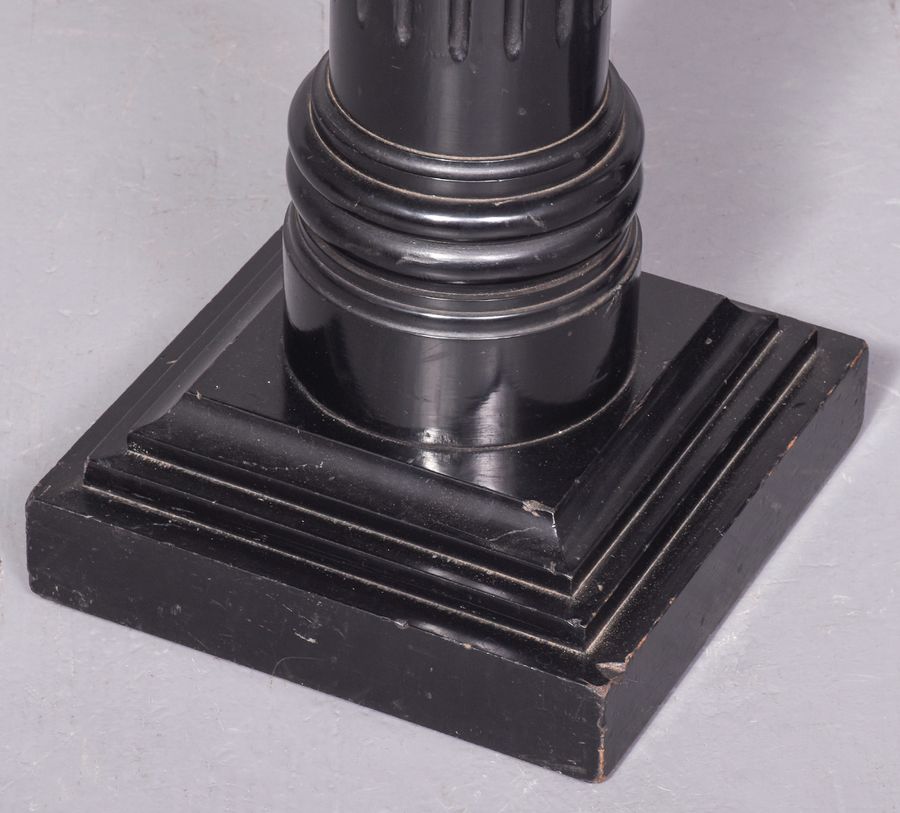 Antique Pair of Ebonised Torcheres