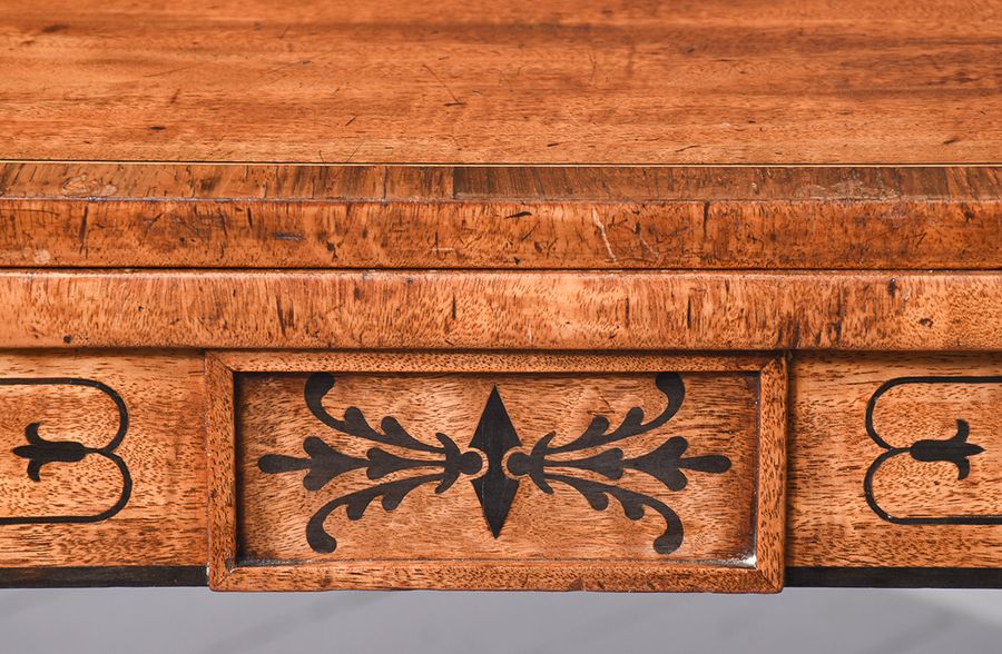 Antique Regency Inlaid Mahogany Fold-Over Card Table