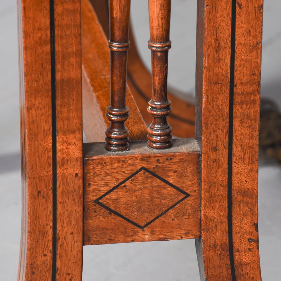 Antique Regency Inlaid Mahogany Fold-Over Card Table