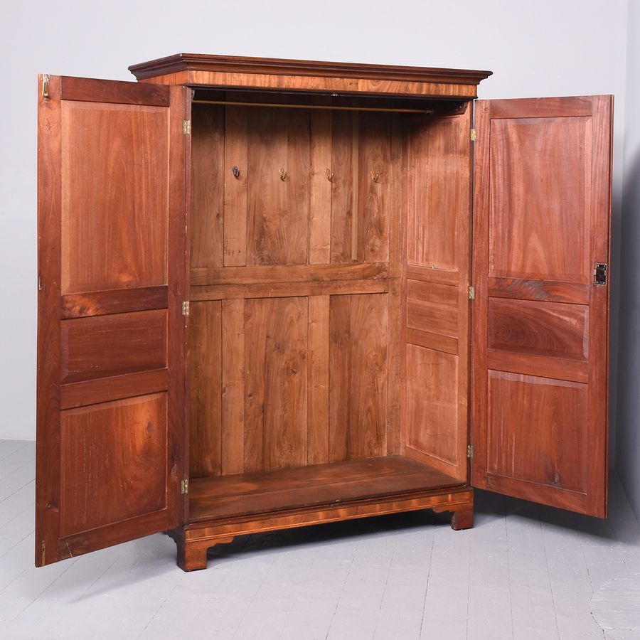 Antique George III Mahogany Channel Island Wardrobe