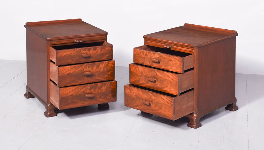 Antique Pair of Mahogany Bedsides by Whytock & Reid of Edinburgh