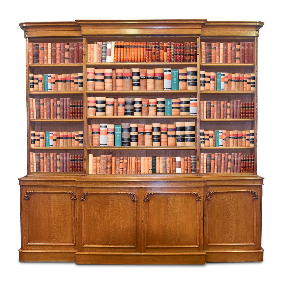 Victorian Breakfront Bookcase