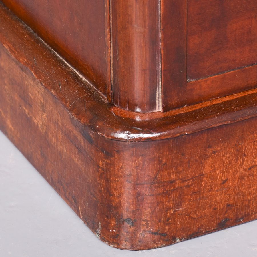 Antique Pair of Mid-Victorian Neat-Sized Figured Mahogany Bedside Lockers