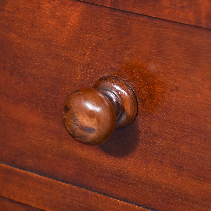 Antique Pair of Mid-Victorian Neat-Sized Figured Mahogany Bedside Lockers