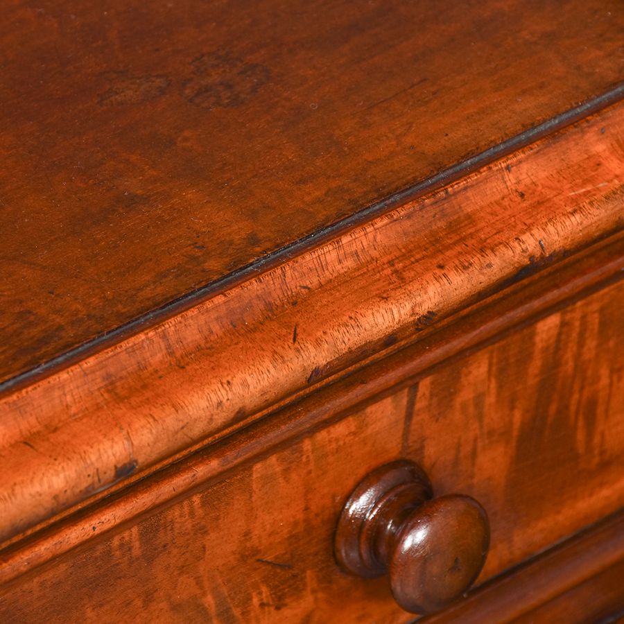 Antique Superb Pair of Mid-Victorian Small Mahogany Chests/Lockers in Flame Spanish Mahogany