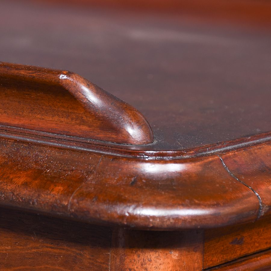 Antique Superb Pair of Mid-Victorian Small Mahogany Chests/Lockers in Flame Spanish Mahogany