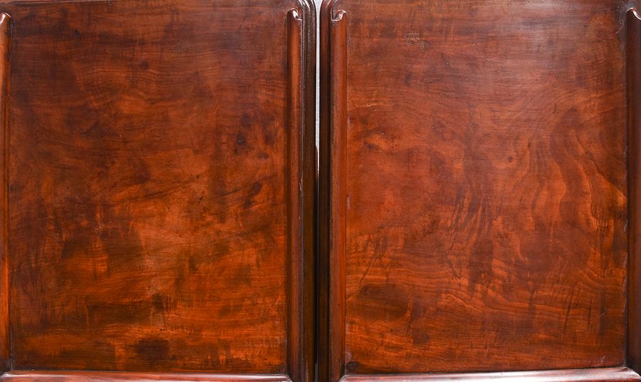 Antique Superb Pair of Mid-Victorian Small Mahogany Chests/Lockers in Flame Spanish Mahogany