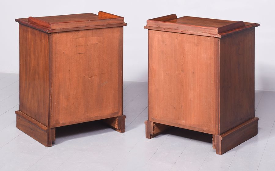 Antique Pair of Victorian Small Mahogany Chest of Drawers/Bedside Lockers