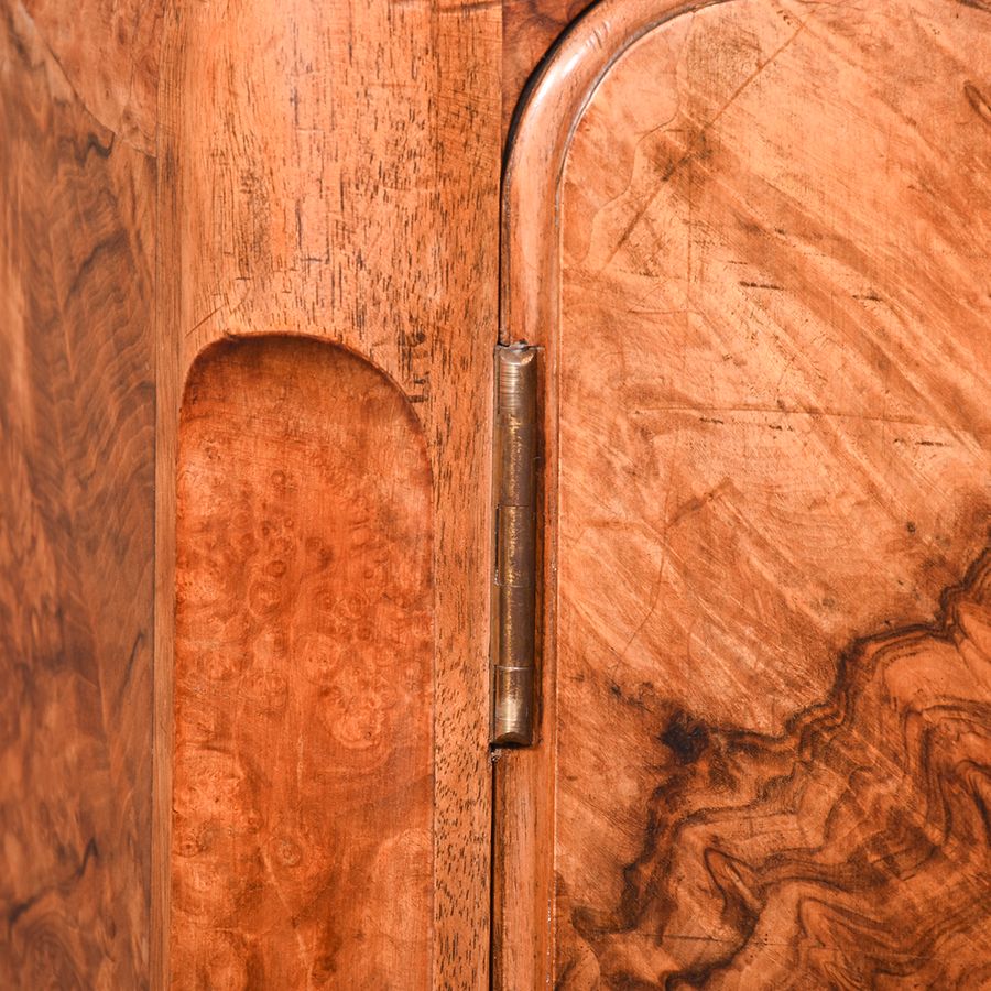 Antique Pair of Burr Walnut Cabinets by Whytock & Reid of Edinburgh