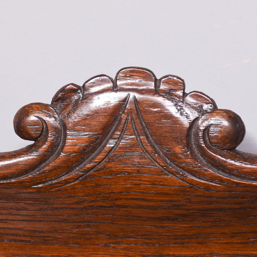 Antique A Victorian Carved Solid Oak Bowl