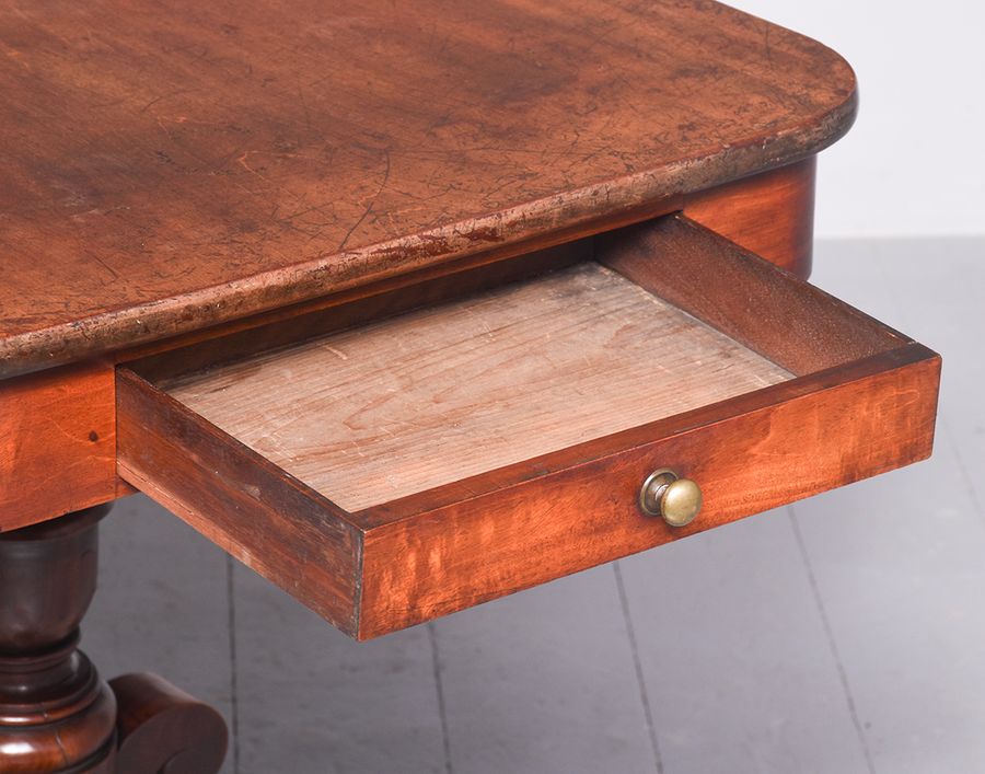 Antique Neat Sized Scottish Mahogany Library Table