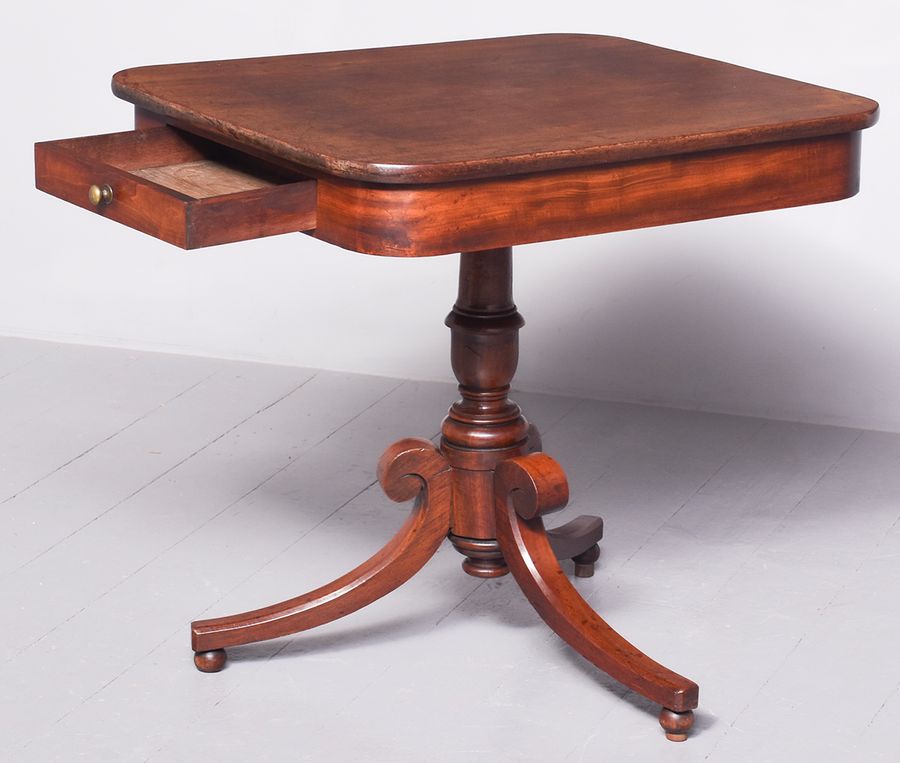 Antique Neat Sized Scottish Mahogany Library Table