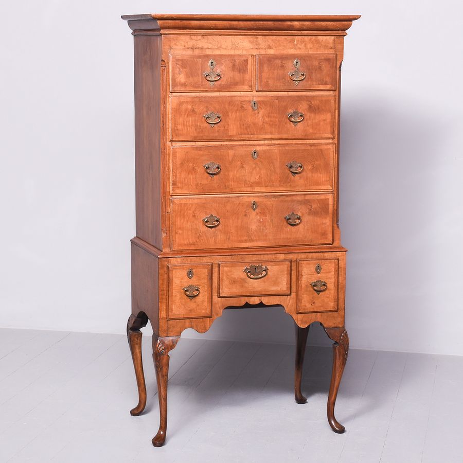 George II Style Walnut Chest on Stand