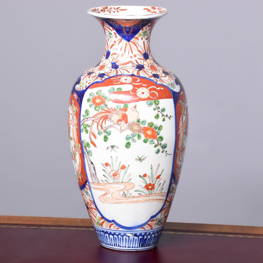 Antique Large Baluster Shaped Imari Vase 