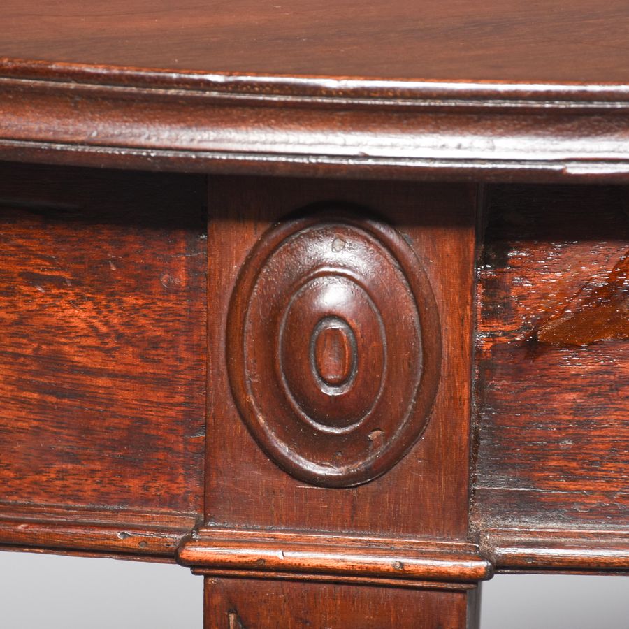 Antique Pair of Mahogany Demi-Lune Side Tables