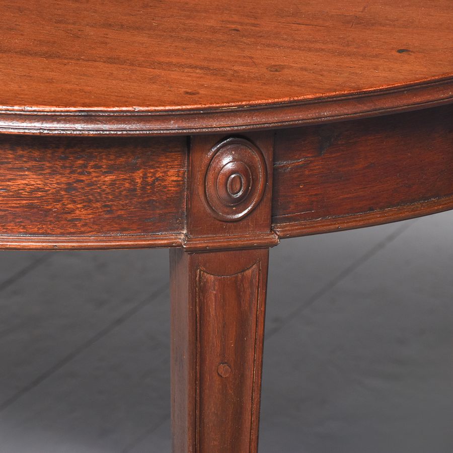 Antique Pair of Mahogany Demi-Lune Side Tables