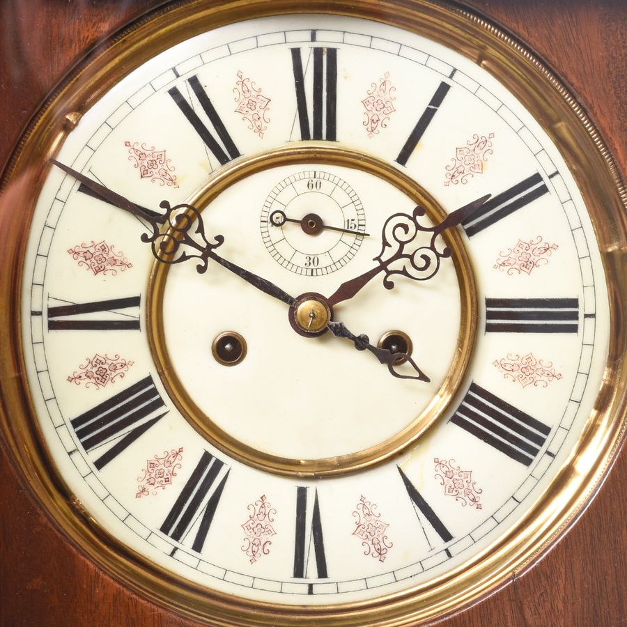 Antique Neat-Sized Mahogany Grandmother Clock In The Georgian Style