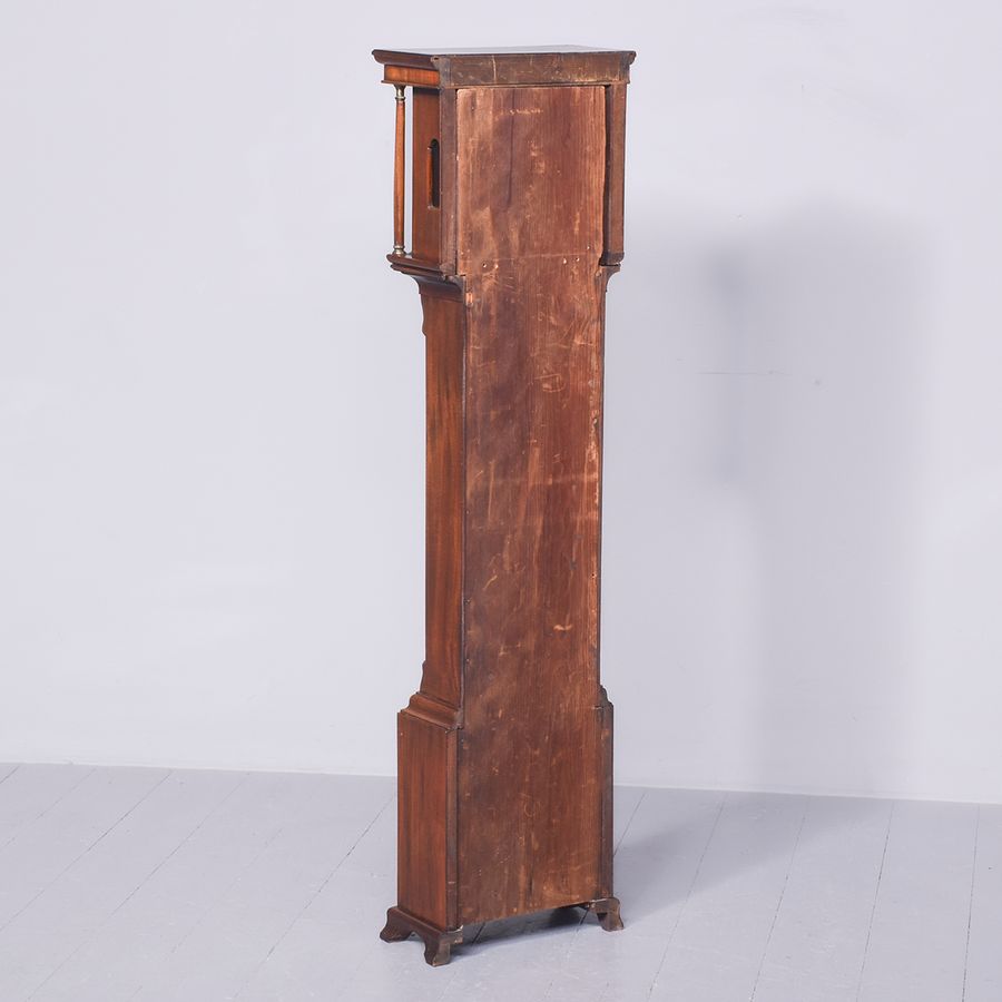 Antique Neat-Sized Mahogany Grandmother Clock In The Georgian Style