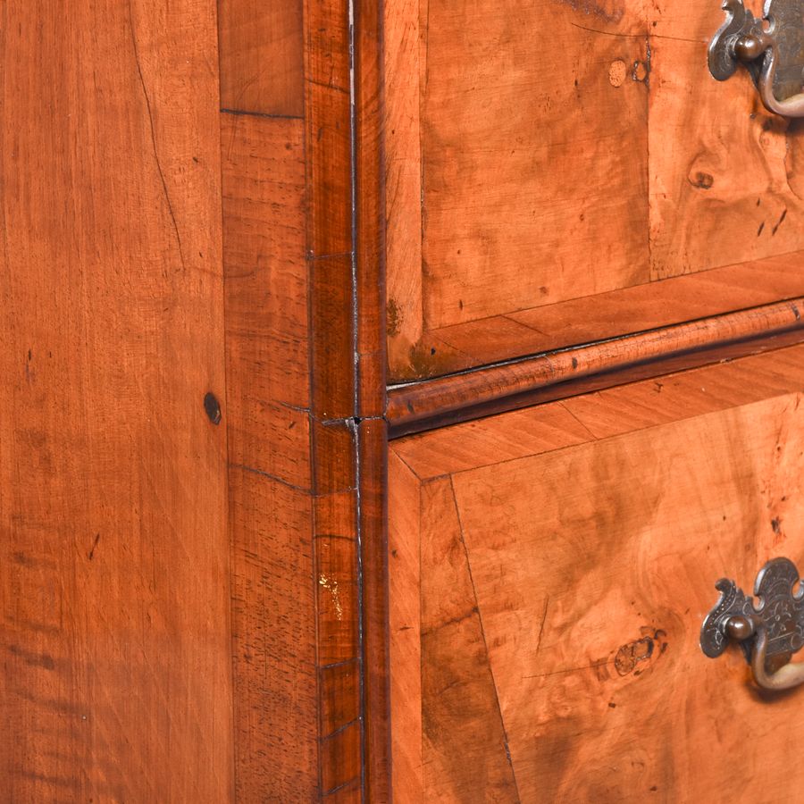 Antique George II Figured Walnut Chest Of Drawers