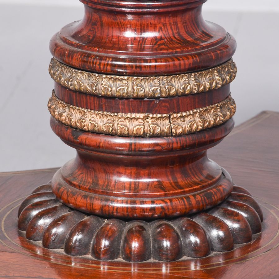 Antique Regency Brass Inlaid Rosewood Centre Table