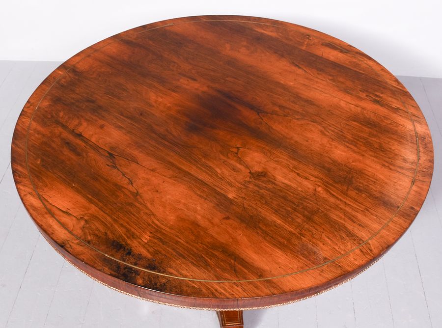 Antique Regency Brass Inlaid Rosewood Centre Table