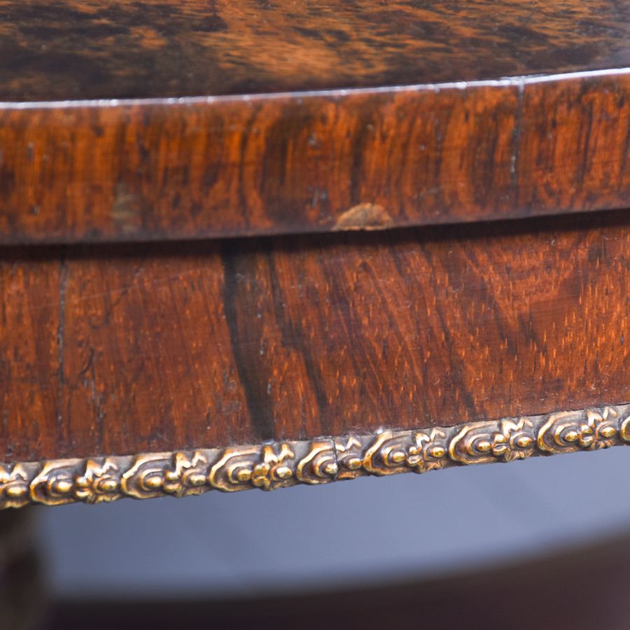 Antique Regency Brass Inlaid Rosewood Centre Table