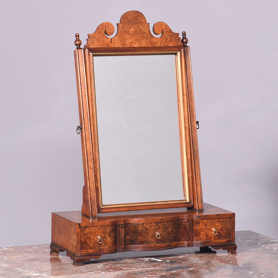 George II Style Burr Elm Dressing Mirror