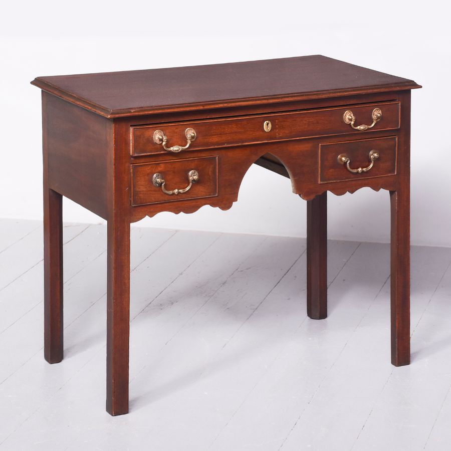 Early George III Mahogany Three-Drawer Side Table