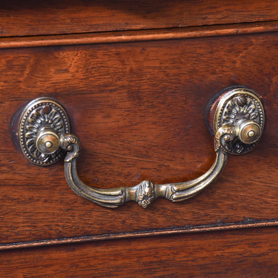 Antique Early George III Mahogany Three-Drawer Side Table