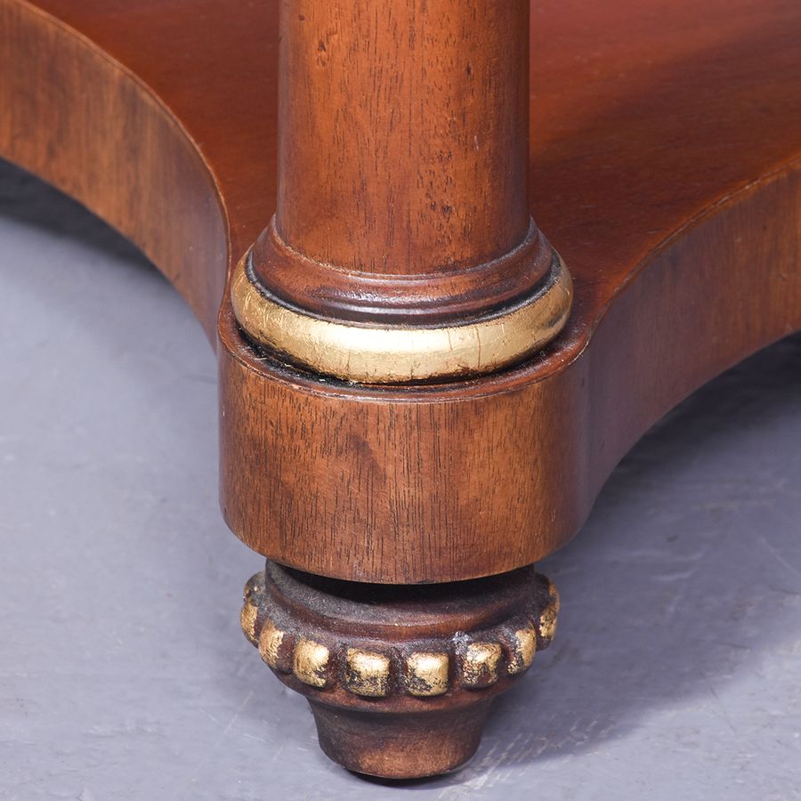 Antique Attractive Pair Of Empire-Style Mahogany Oval Top Side Tables