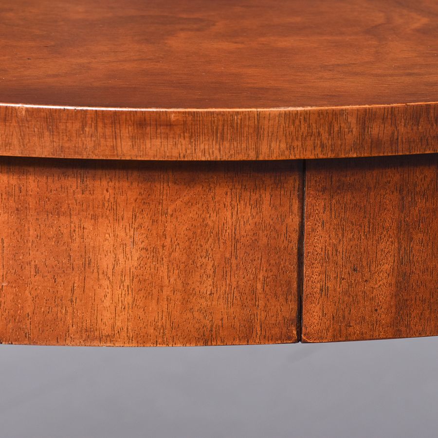 Antique Attractive Pair Of Empire-Style Mahogany Oval Top Side Tables