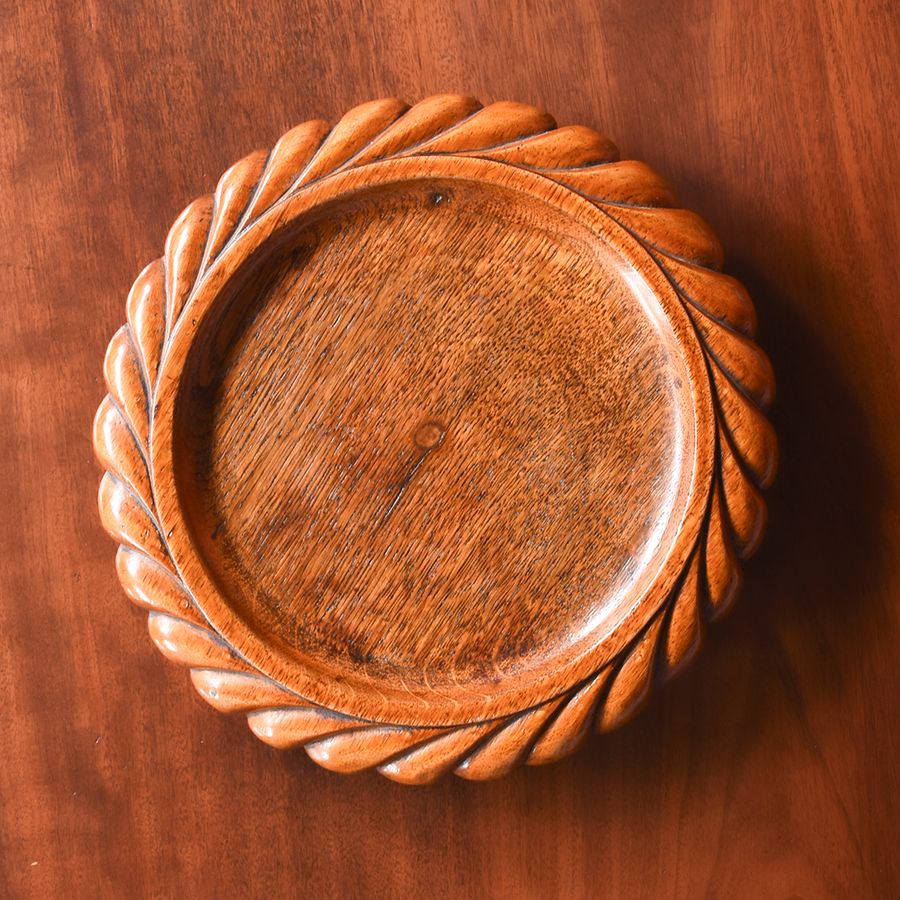 Antique A Quality Carved Oak Wine Coaster by James Mein of Kelso. 