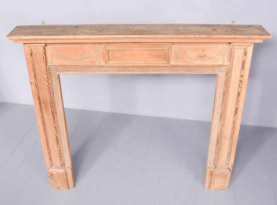 Antique Adam Style Pine Mantelpiece