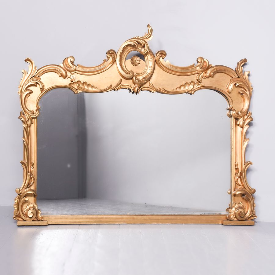 William IV Carved and Giltwood Overmantel Mirror