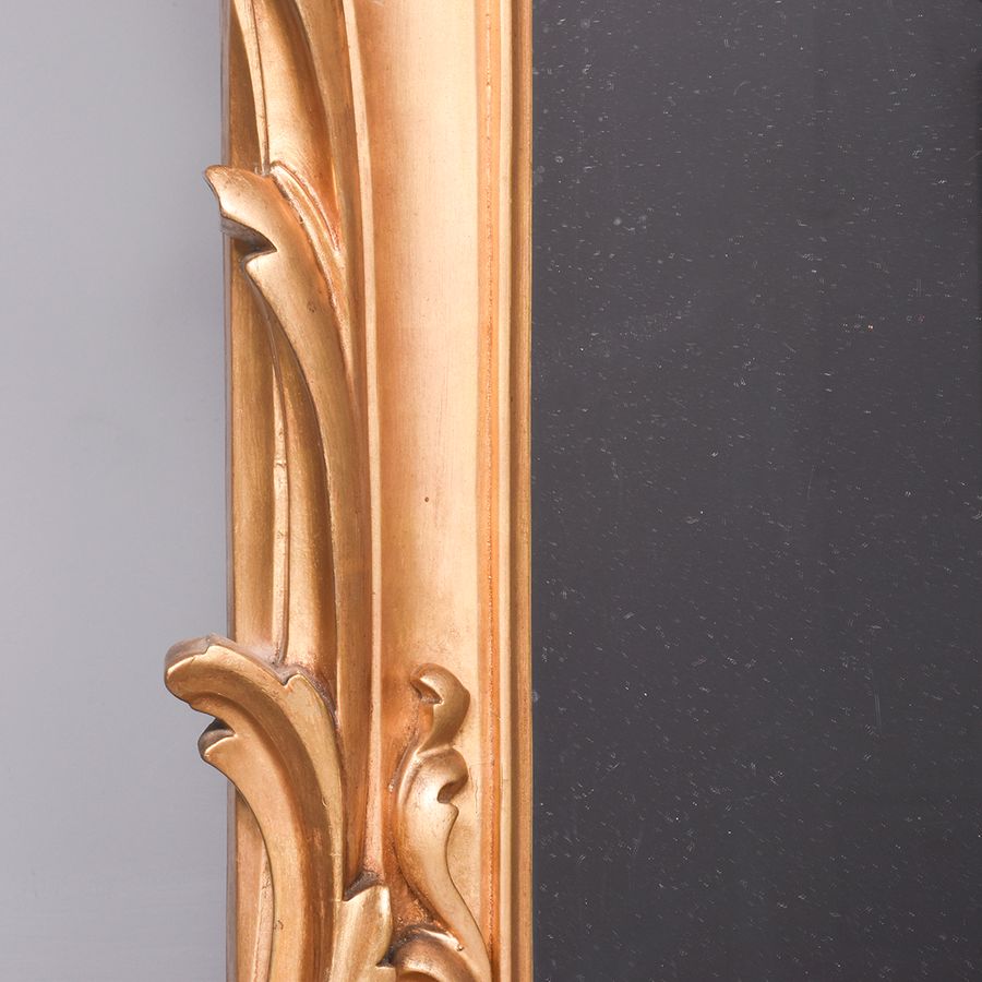 Antique William IV Carved and Giltwood Overmantel Mirror