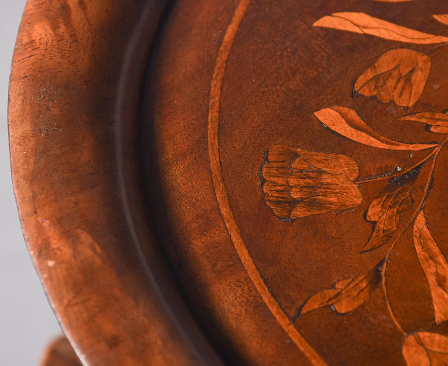 Antique Unusual Miniature Dutch Walnut Circular Breakfast Table