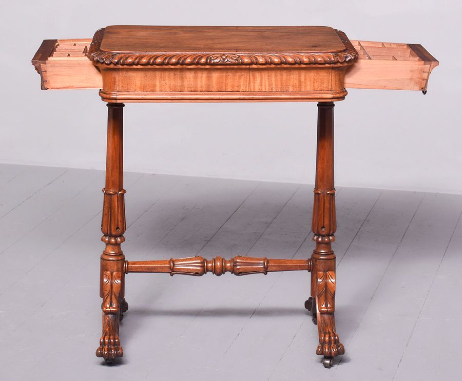 Antique Regency Mahogany Work Table or Side Table 