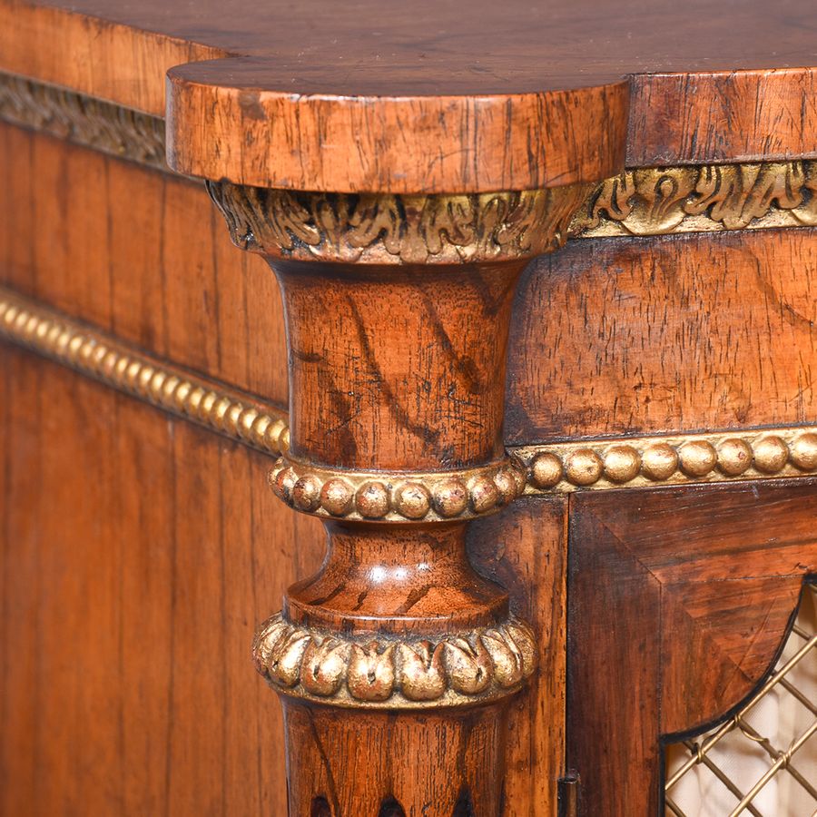 Antique Rosewood & Gilded Side Cabinet