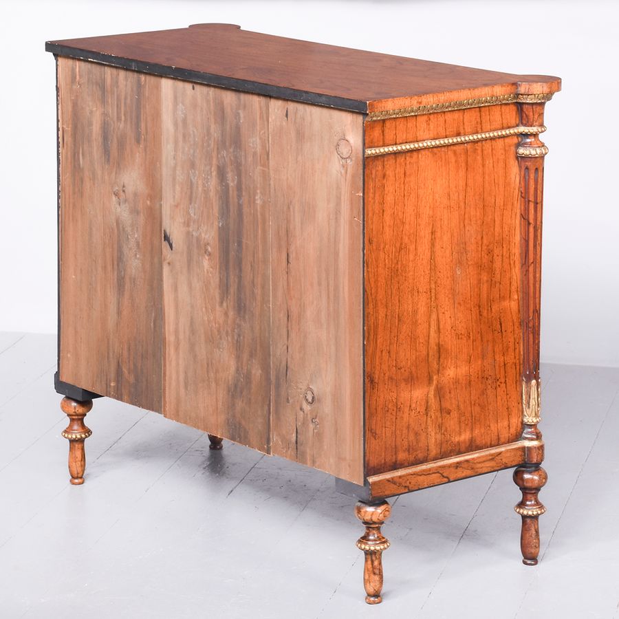 Antique Rosewood & Gilded Side Cabinet