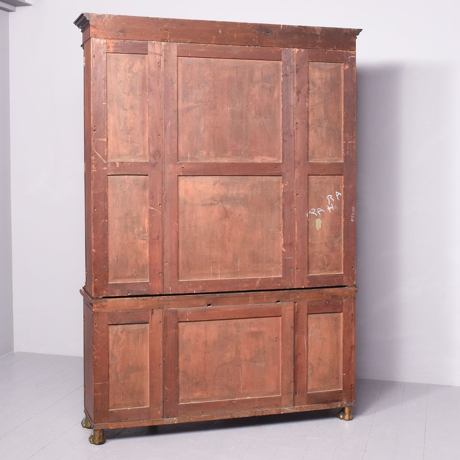 Antique Exhibition Quality Regency 4 Door Cabinet Bookcase