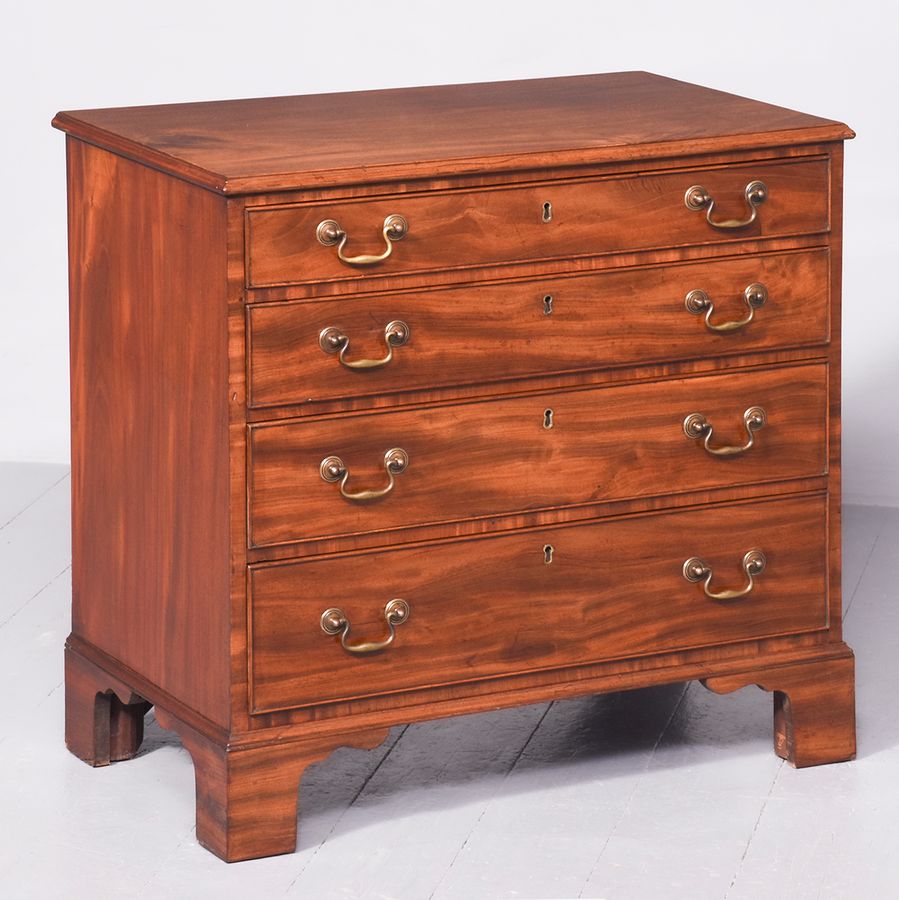 George III Style Neat Size Mahogany Chest Of Drawers