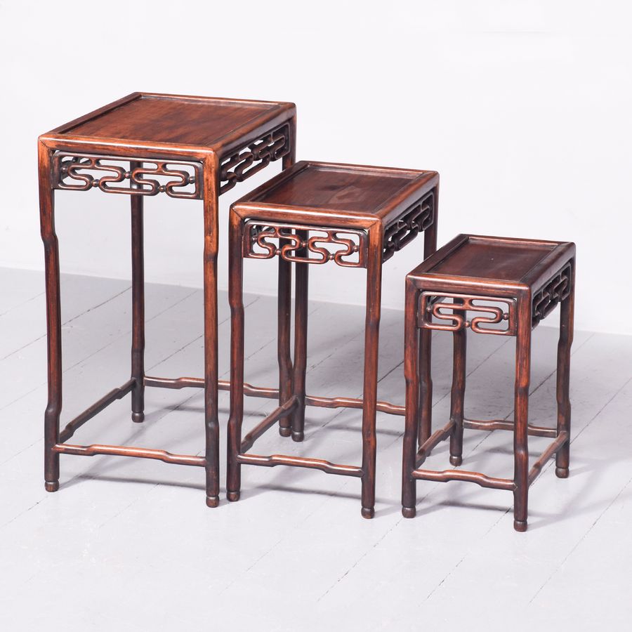 Antique  Nest of Three Huanghuali Tables 