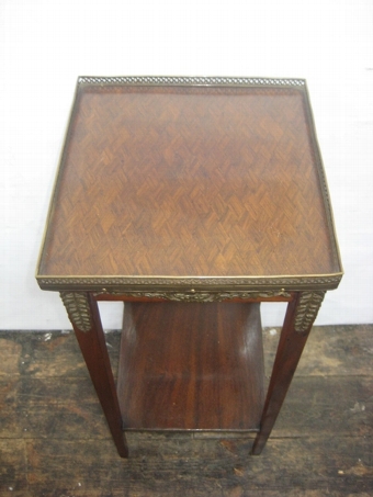Antique French Parquetry Top Occasional Table