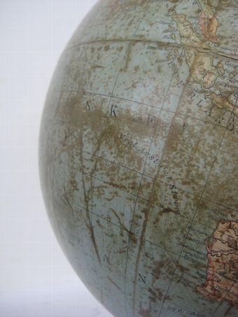 Antique Papier Mache and Painted Globe