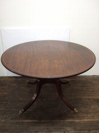 Regency Mahogany and Brass Inlaid Breakfast Table
