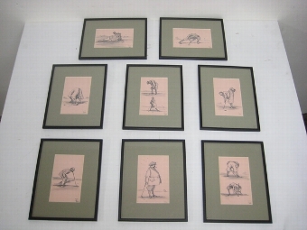 Comic Golfing Scenes by P Hobbs