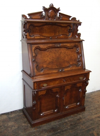 Gothic Style Walnut Bureau