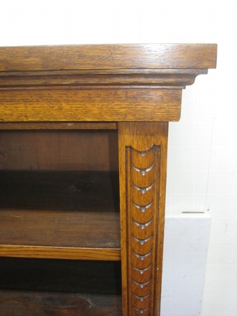 Antique Victorian Oak Open Bookcase